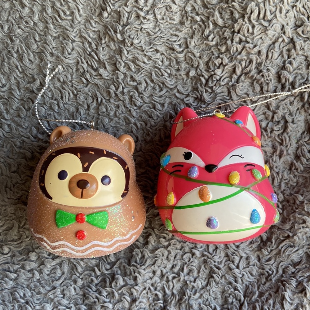 Squishmallows 2024 Fifi the Fox & Hans the Hedgehog Christmas Ornaments. NWOT. - Picture 6 of 15
